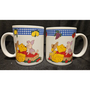 Vintage Disney’s Winnie The Pooh And Piglet Cups/Mugs- Set of 2